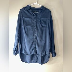 Anthropology casual black Button-Up Shirt medium